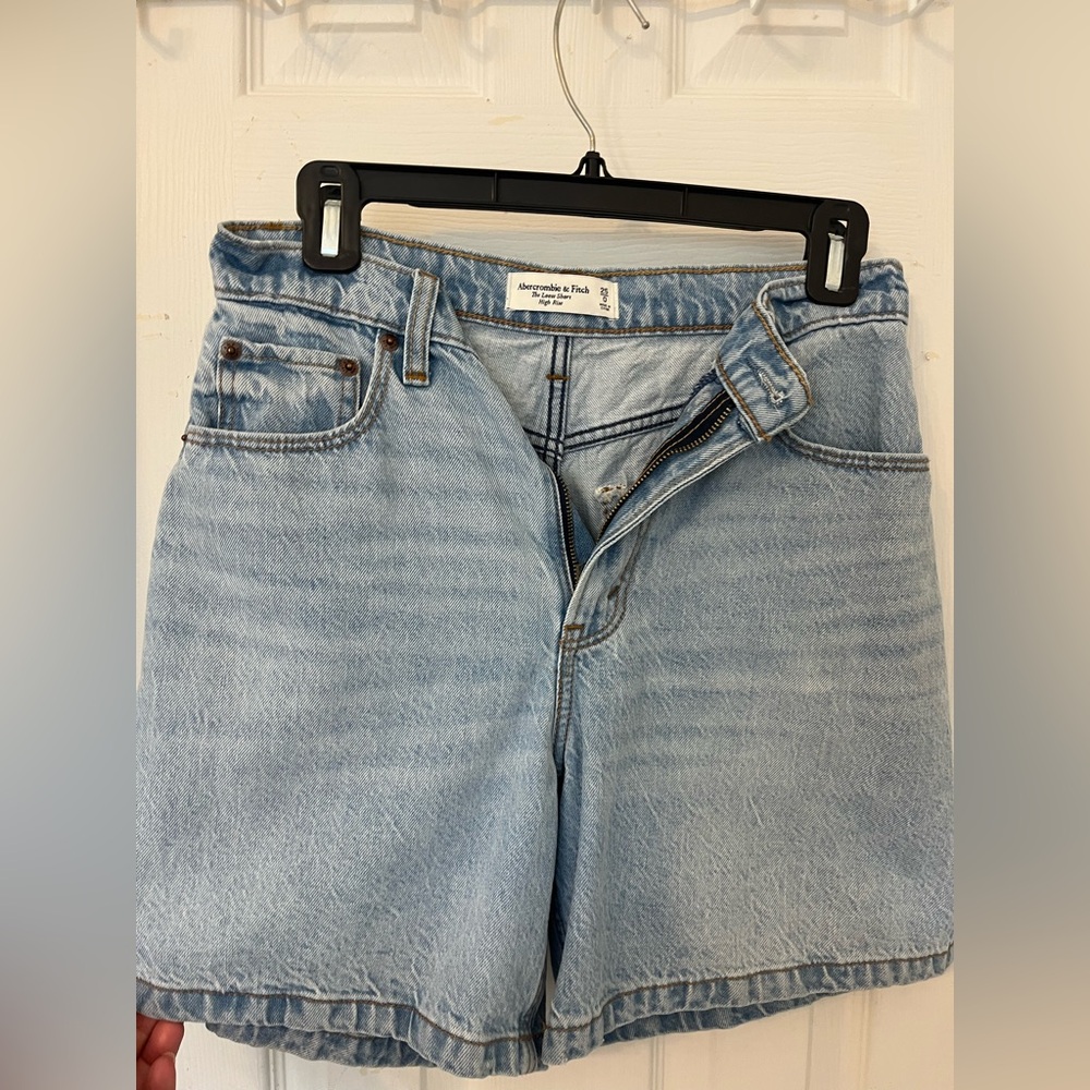Denim Blue Women Shorts Abercrombie